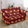 Snow Fox Pattern Print Loveseat Cover-grizzshop