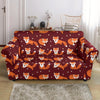 Snow Fox Pattern Print Loveseat Cover-grizzshop