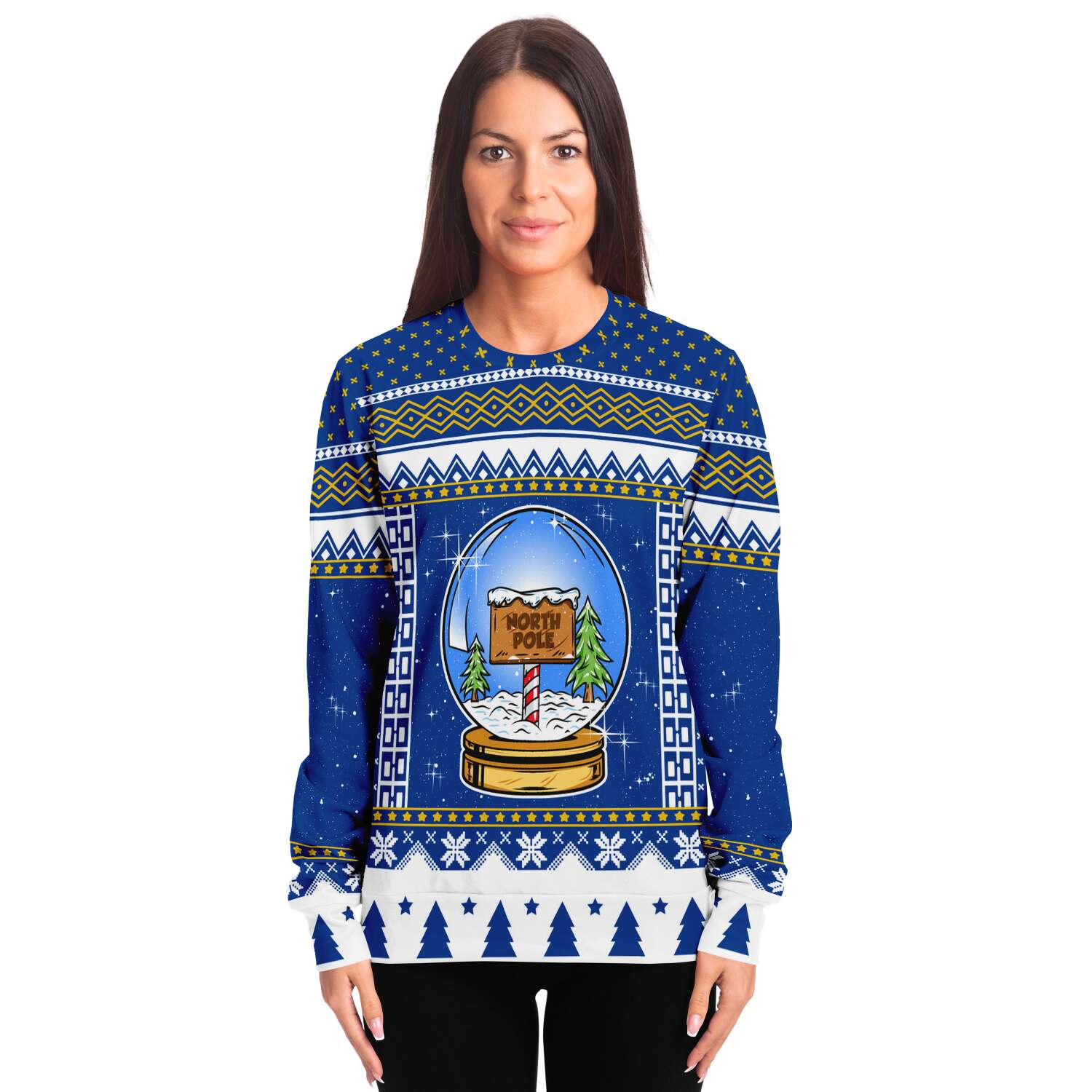 Snow Globe North Pole Ugly Christmas Sweater-grizzshop