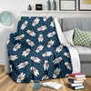 Snow Polar Bear Christmas Pattern Print Blanket-grizzshop