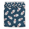 Snow Polar Bear Christmas Pattern Print Duvet Cover Bedding Set-grizzshop