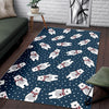 Snow Polar Bear Christmas Pattern Print Floor Mat-grizzshop