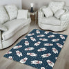 Snow Polar Bear Christmas Pattern Print Floor Mat-grizzshop