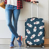 Snow Polar Bear Christmas Pattern Print Luggage Cover Protector-grizzshop