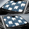 Snow Polar Bear Christmas Tree Pattern Print Car Sun Shade-grizzshop