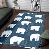 Snow Polar Bear Christmas Tree Pattern Print Floor Mat-grizzshop