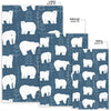 Snow Polar Bear Christmas Tree Pattern Print Floor Mat-grizzshop