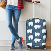 Snow Polar Bear Christmas Tree Pattern Print Luggage Cover Protector-grizzshop