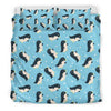 Snow Polka Dot Penguin Pattern Print Duvet Cover Bedding Set-grizzshop