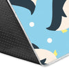 Snow Polka Dot Penguin Pattern Print Floor Mat-grizzshop