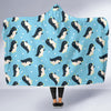 Snow Polka Dot Penguin Pattern Print Hooded Blanket-grizzshop