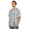 Snowboard And Ski Print Pattern Men's Hawaiian Shirt-grizzshop