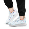 Snowboard And Ski Print Pattern White Athletic Shoes-grizzshop