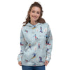 Snowboard And Ski Print Pattern Women's Hoodie-grizzshop