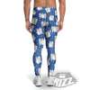 Snowflake And Angel Print Pattern Men's Leggings-grizzshop