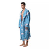 Snowflake And Polar Bear Print Pattern Men's Robe-grizzshop