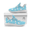 Snowflake And Polar Bear Print Pattern White Athletic Shoes-grizzshop