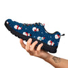 Snowflake And Snowman Print Pattern Black Sneaker-grizzshop