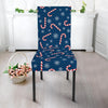 Snowflake Candy Cane Pattern Print Chair Cover-grizzshop