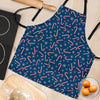 Snowflake Candy Cane Pattern Print Women's Apron-grizzshop