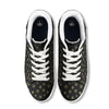 Snowflake Gold And Black Print Pattern White Low Top Sneakers-grizzshop