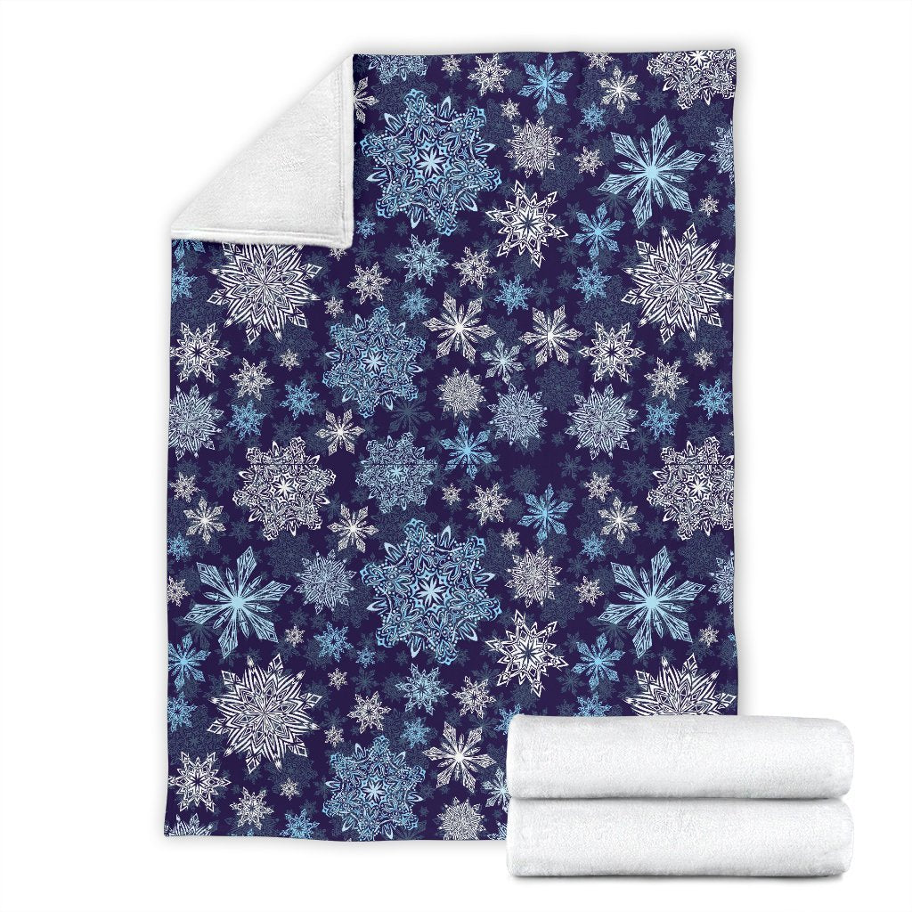 Snowflake Pattern Print Blanket-grizzshop