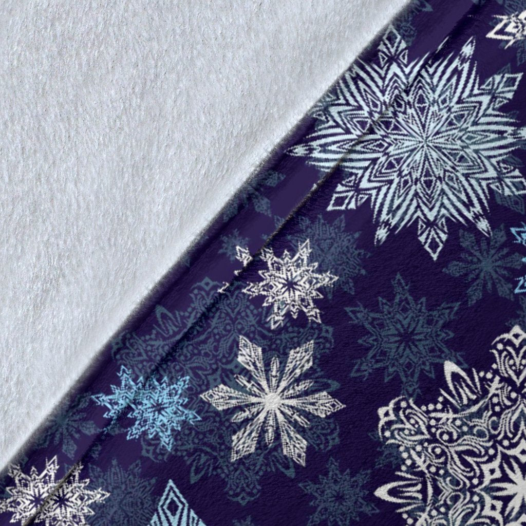 Snowflake Pattern Print Blanket-grizzshop