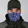 Snowflake Pattern Print Face Mask-grizzshop