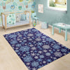 Snowflake Pattern Print Floor Mat-grizzshop