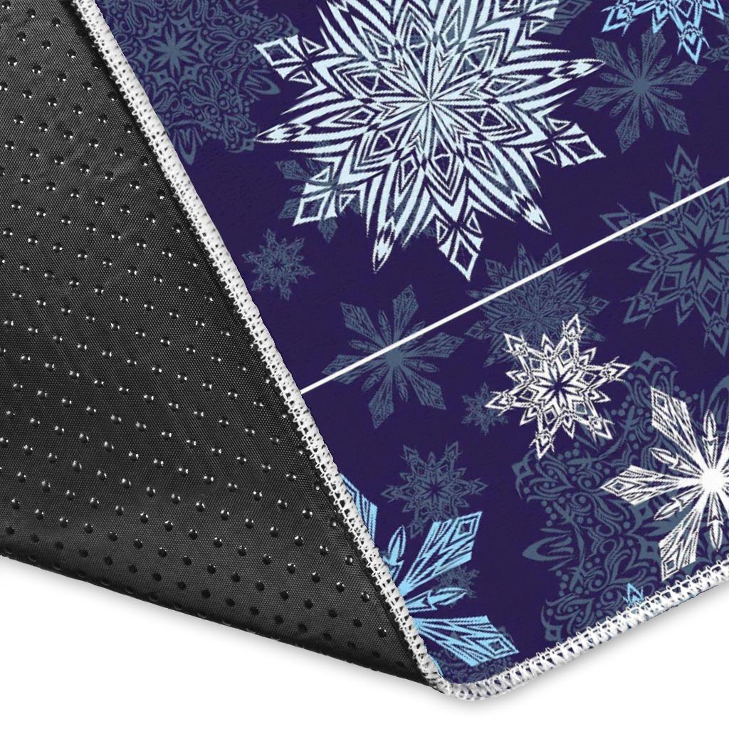 Snowflake Pattern Print Floor Mat-grizzshop