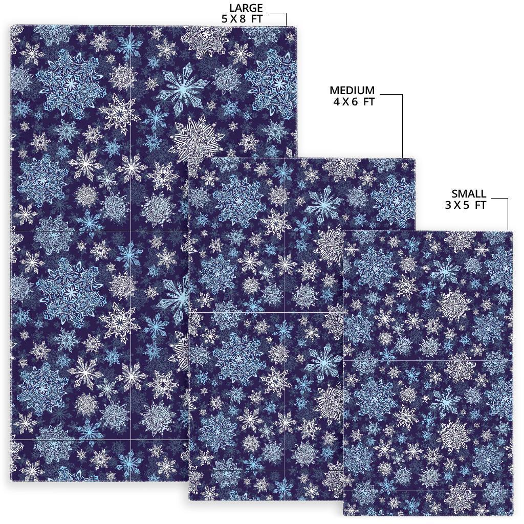 Snowflake Pattern Print Floor Mat-grizzshop