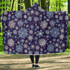 Snowflake Pattern Print Hooded Blanket-grizzshop