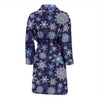 Snowflake Pattern Print Men Long Robe-grizzshop