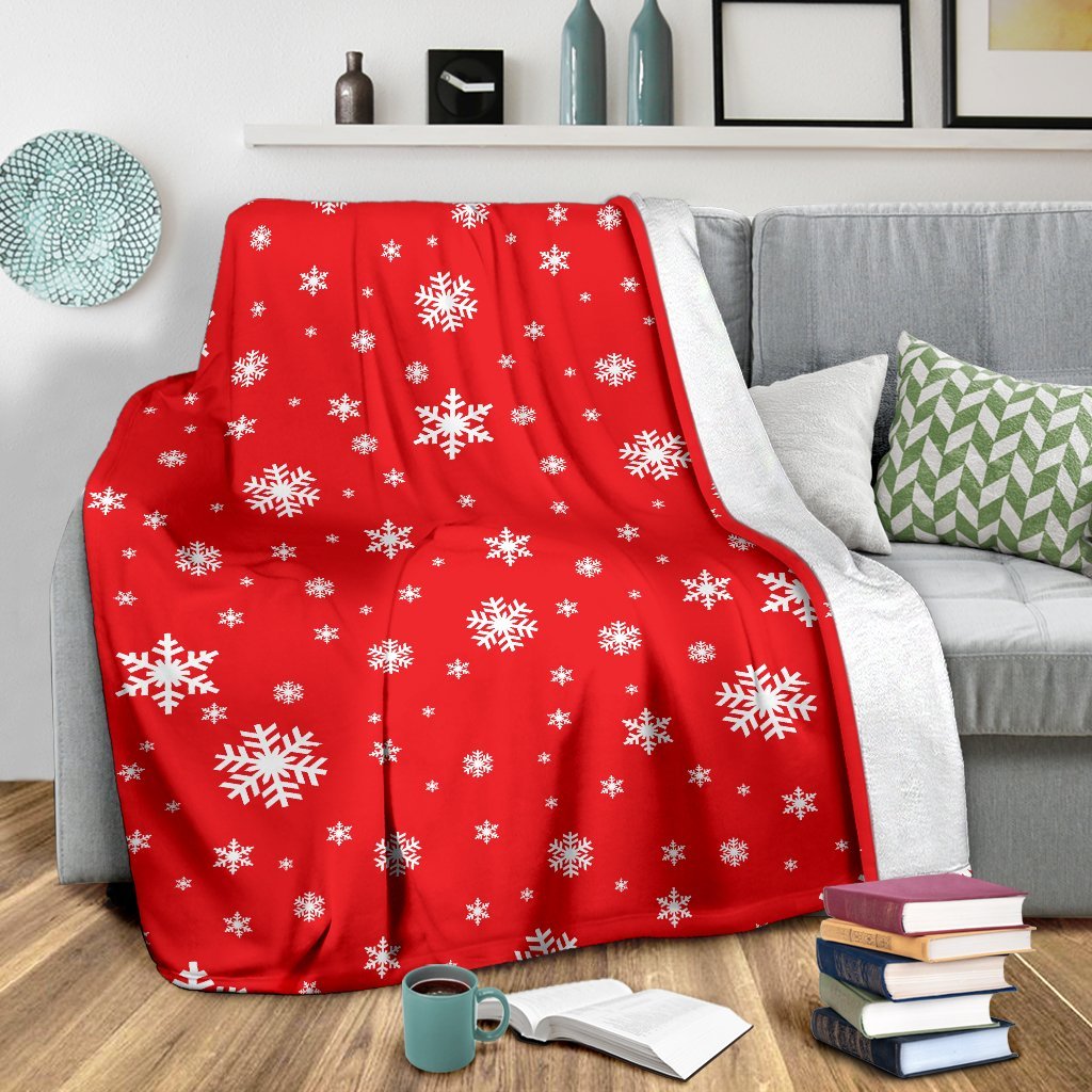 Snowflake Print Pattern Blanket-grizzshop