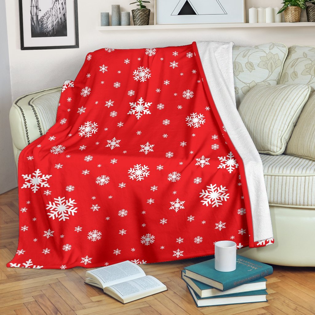 Snowflake Print Pattern Blanket-grizzshop