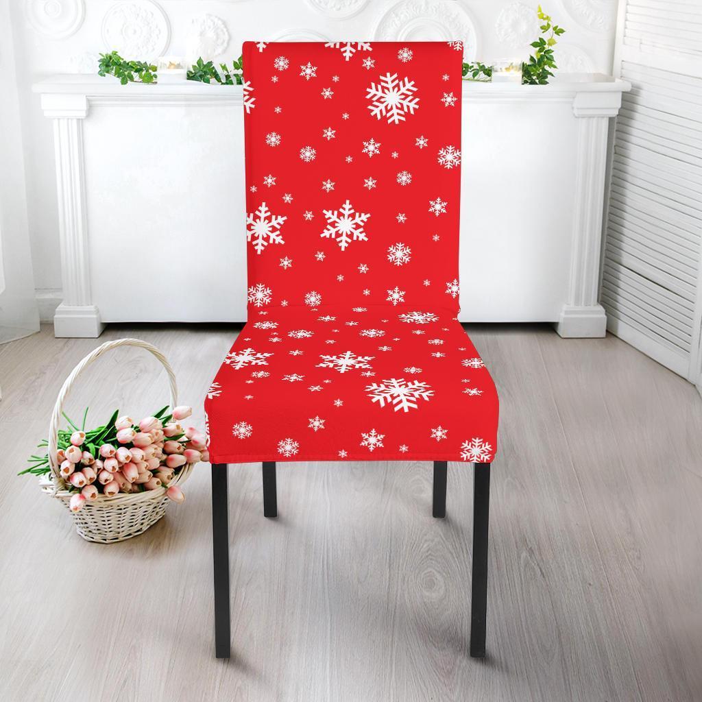 Snowflake Print Pattern Chair Cover-grizzshop