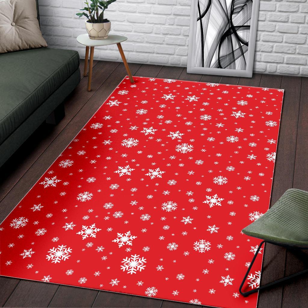 Snowflake Print Pattern Floor Mat-grizzshop