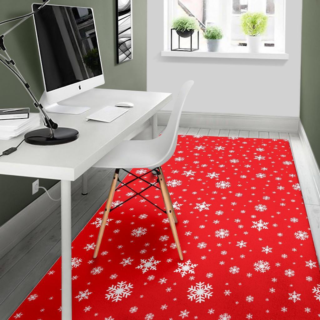 Snowflake Print Pattern Floor Mat-grizzshop