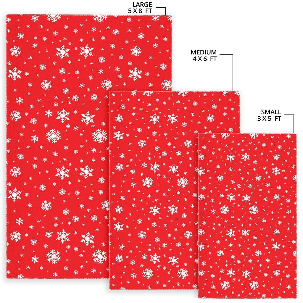 Snowflake Print Pattern Floor Mat-grizzshop