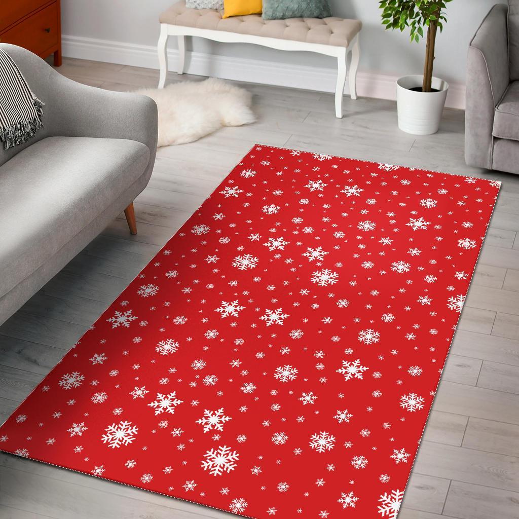 Snowflake Print Pattern Floor Mat-grizzshop