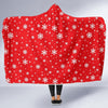 Snowflake Print Pattern Hooded Blanket-grizzshop