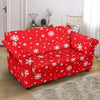 Snowflake Print Pattern Loveseat Cover-grizzshop