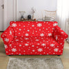 Snowflake Print Pattern Loveseat Cover-grizzshop