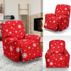 Snowflake Print Pattern Recliner Cover-grizzshop