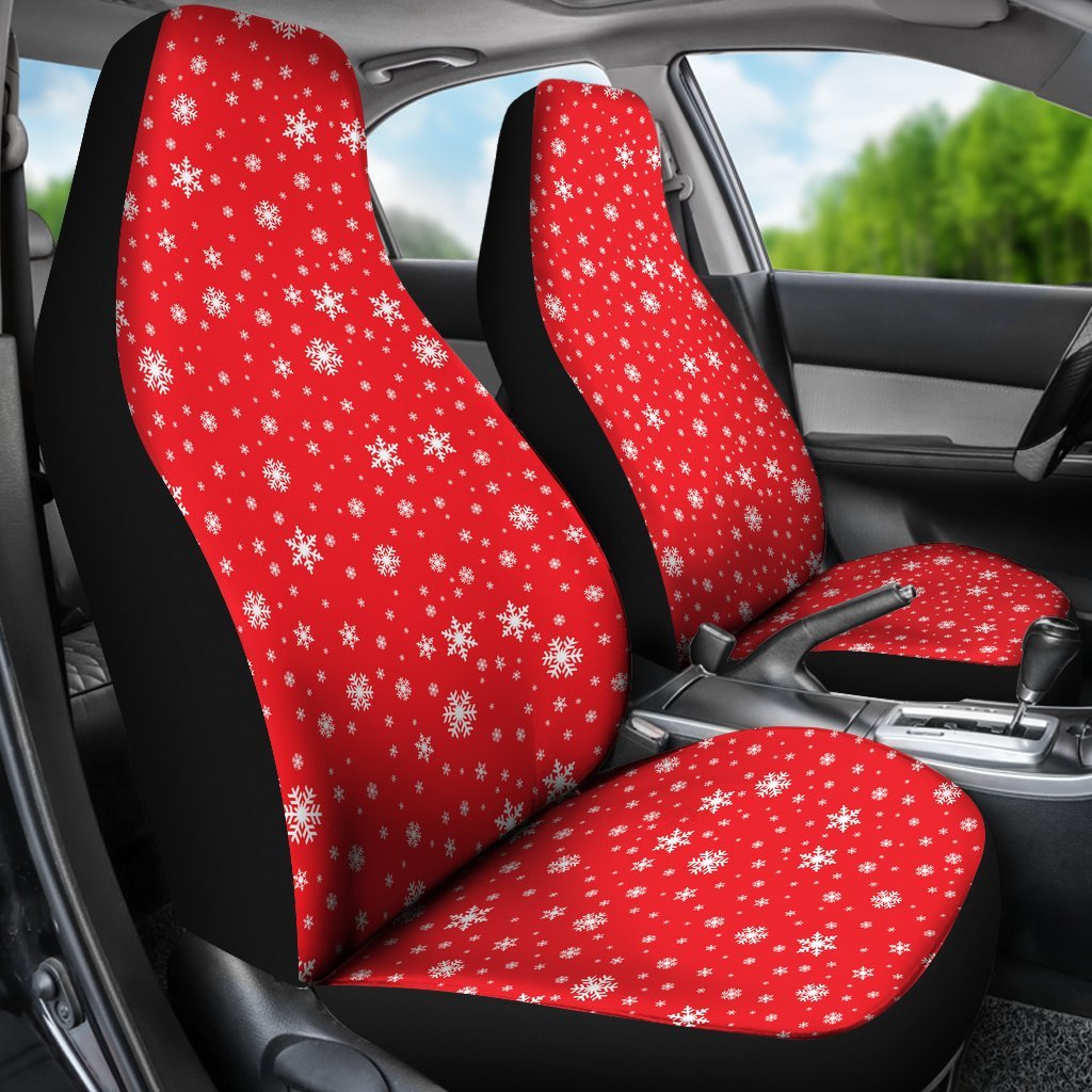 Snowflake Print Pattern Universal Fit Car Seat Cover-grizzshop