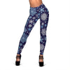 Snowflake Print Pattern Women Leggings-grizzshop