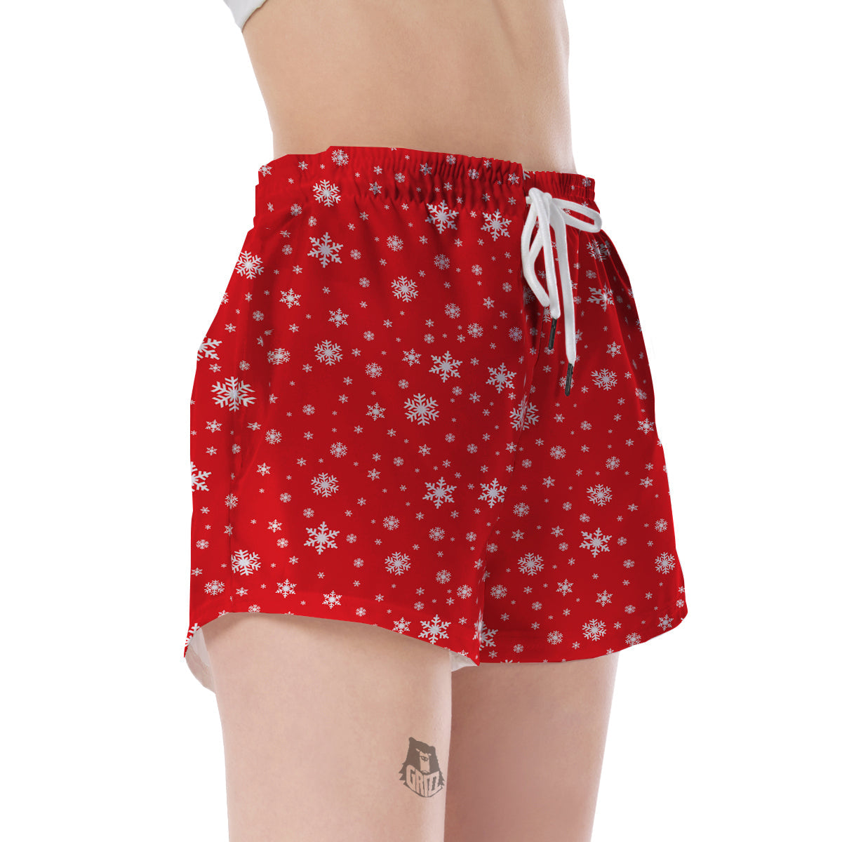 Snowflake Print Pattern Women's Shorts-grizzshop