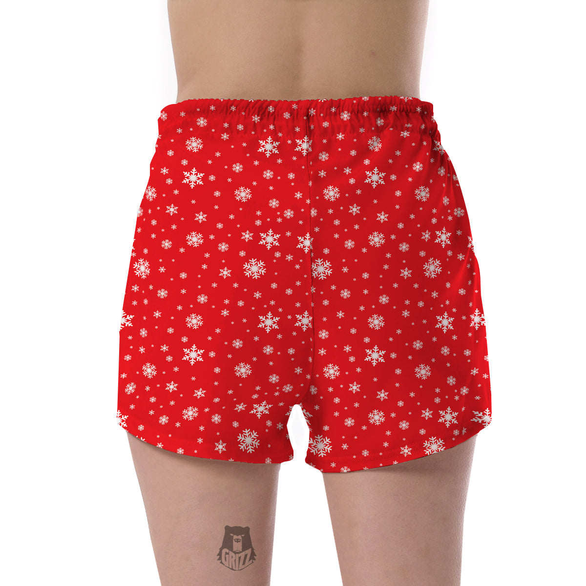 Snowflake Print Pattern Women's Shorts-grizzshop
