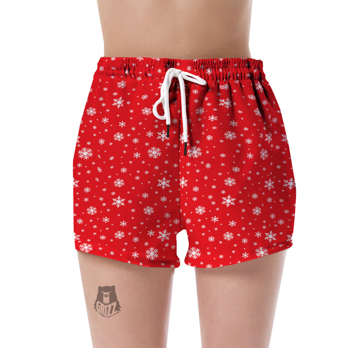 Snowflake Print Pattern Women's Shorts-grizzshop
