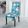 Snowflake Snowman Pattern Print Chair Cover-grizzshop